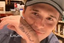 Фото - 70 из 100 тату Бруклина Бекхэма посвящены Николе Пельтц: «Она плачет, когда я удивляю ее новой татуировкой»