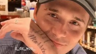 Фото - 70 из 100 тату Бруклина Бекхэма посвящены Николе Пельтц: «Она плачет, когда я удивляю ее новой татуировкой»